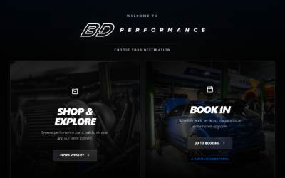 Website preview for BD Performance