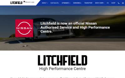 Website preview for Litchfield Motors