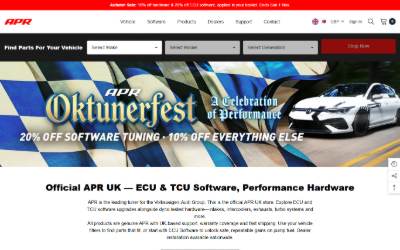 Website preview for APR Tuning