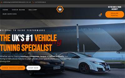 Website preview for CAINEPERFORMANCE