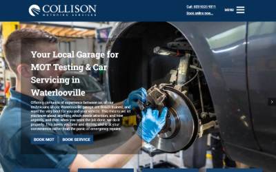Website preview for Collison Motoring Services