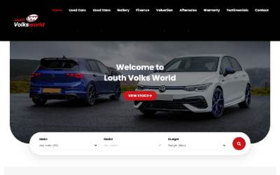 Website preview for Louth Volksworld