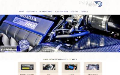 Website preview for Sparks And Sensors