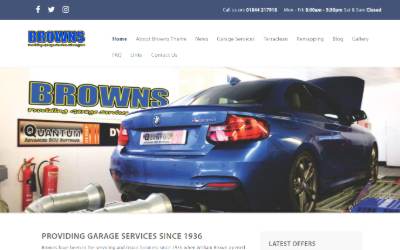 Website preview for Browns (Thame) Ltd
