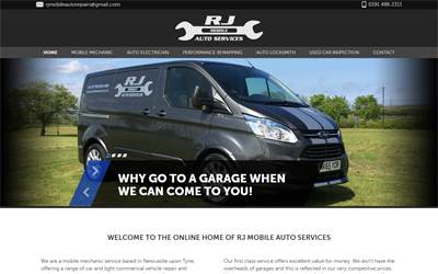 Website preview for Rj Mobile Auto Services