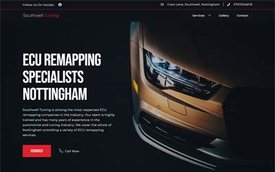 Website preview for Southwell Tuning
