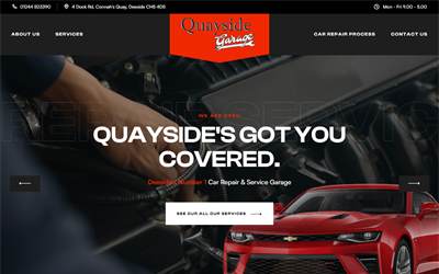 Website preview for Quayside Garage