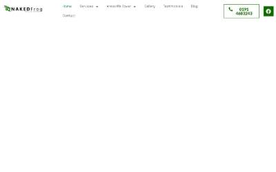 Website preview for Naked Frog