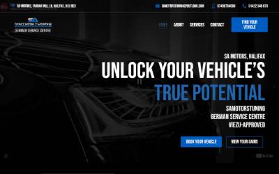 Website preview for SA Motors Tuning