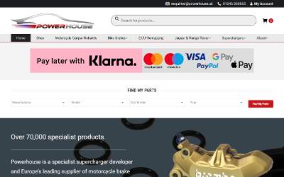Website preview for Powerhouse Automotive UK LTD