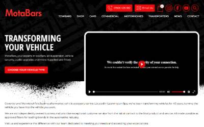 Website preview for MotaBars LTD