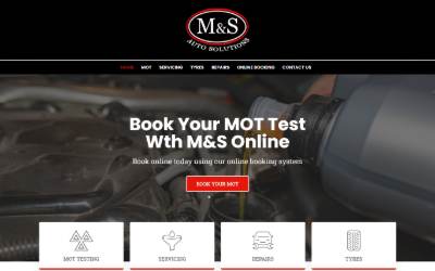 Website preview for M and S Auto Soloutions