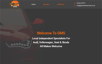 Website preview for Gow motor services