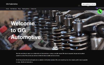 Website preview for GG Automotive
