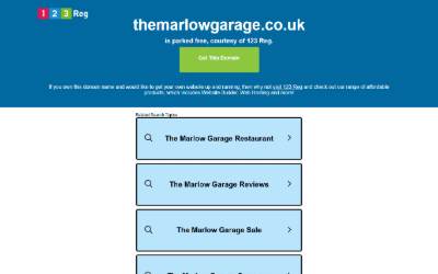 Website preview for The Marlow Garage