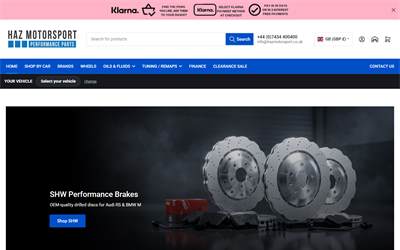 Website preview for Haz Motorsport