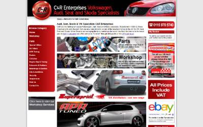 Website preview for C&R Enterprises