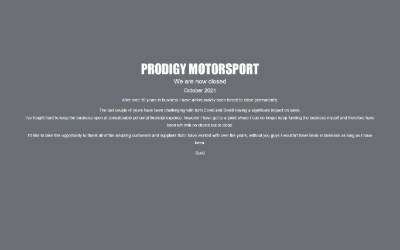 Website preview for Prodigy Motorsport Ltd