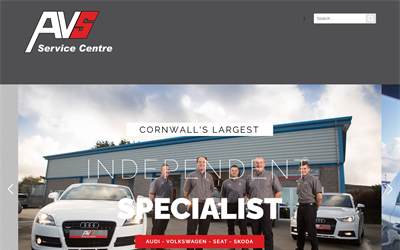 Website preview for AVS Service Centre
