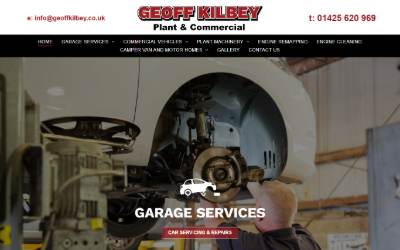 Website preview for Geoff Kilbey Plant and Commercial Ltd