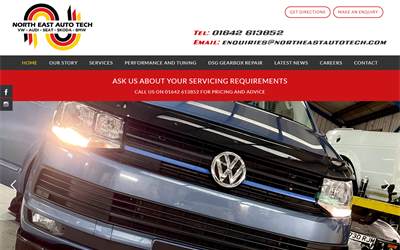 Website preview for North East Auto Tech
