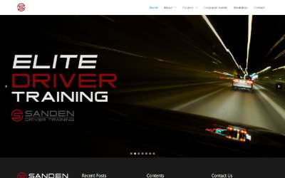 Website preview for Sanden Driver Training