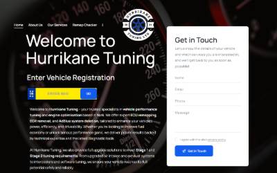 Website preview for Hurrikane Tuning Ltd