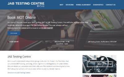 Website preview for J.A.B Testing