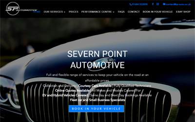 Website preview for Severn Point Automotive