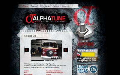 Website preview for Alphatune
