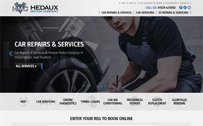 Website preview for Hedaux Motor Company Ltd