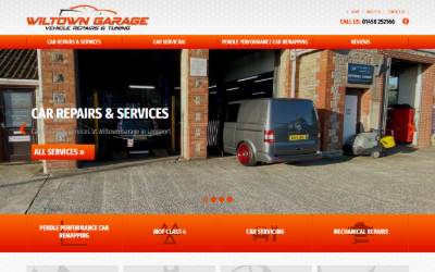 Website preview for Wiltown Garage