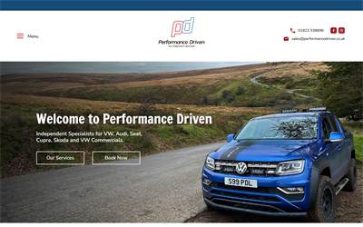 Website preview for Performance Driven LTD