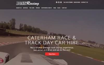 Website preview for Boss Racing