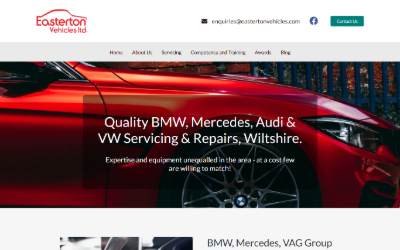 Website preview for Easterton Vehicle Repairs