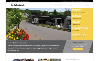 Website preview for Tipton Garage