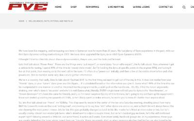 Website preview for P V Engineering