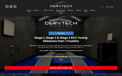 Website preview for DervTech Tuning