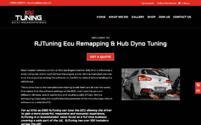 Website preview for RJ Tuning Road Dyno Tuning & Ecu Remapping