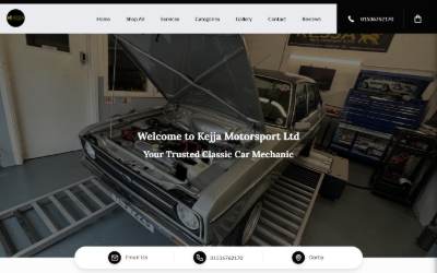 Website preview for Kejja Motorsport Ltd