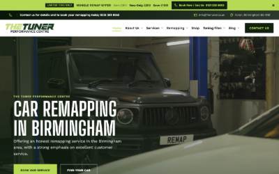 Website preview for The Tuner