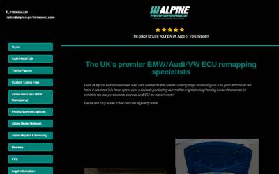 Website preview for Alpine Performance