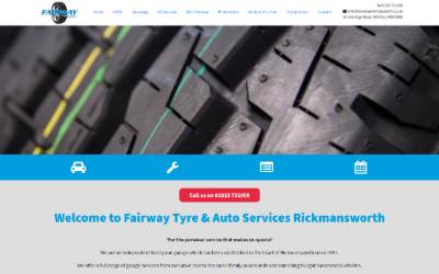 Website preview for Fairway Tyre & Auto Services