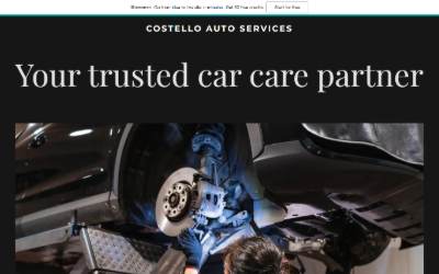 Website preview for Costello Auto Services