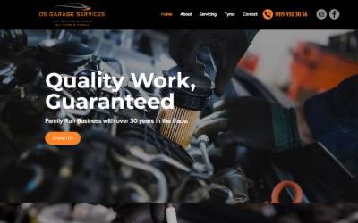 Website preview for DS Garage Services