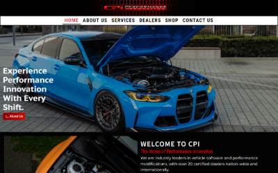 Top of the website for CPI Performance Innovation - Chatsworth