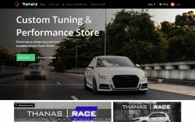 Top of the website for THANAS Pty Ltd