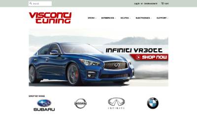 Top of the website for Visconti Tuning