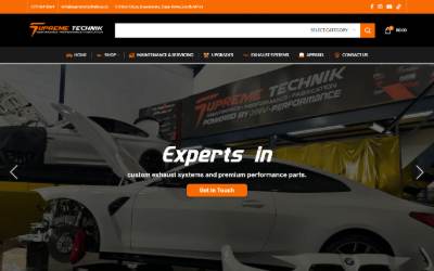 Top of the website for Supreme Technik