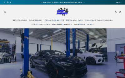 Top of the website for Miami Engines LLC
